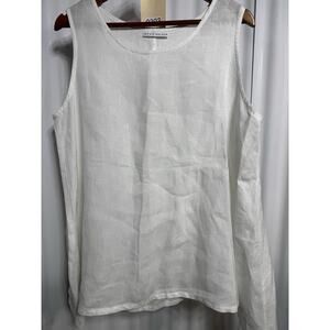 Bryn Walker Huxley White Linen Sleeveless Top Women’s Size S Resort Beach Cruise